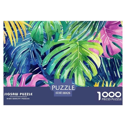 Palmblätter Puzzle 1000 Teile Schwer Puzzle Spielzeug Lernspiel Impossible Herausforderung Spielzeug Für Erwachsene Kinder 38x26cm/1000pcs von NGGADIWEG