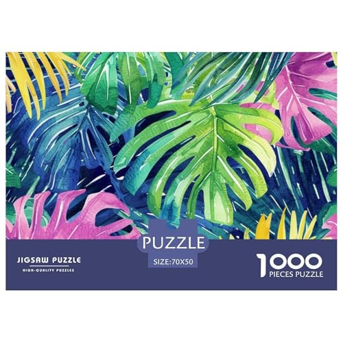 Palmblätter Puzzle 1000 Teile Schwer Puzzle Spielzeug Lernspiel Impossible Herausforderungsspielzeug Für Erwachsene Kinder 70x50cm/1000pcs von NGGADIWEG