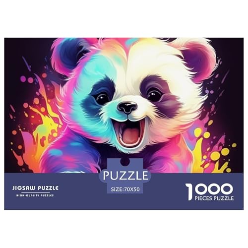 Panda Puzzle 1000 Teile Schwer Puzzle Spielzeug Lernspiel Impossible Herausforderungsspielzeug Für Erwachsene Kinder 70x50cm/1000pcs von NGGADIWEG