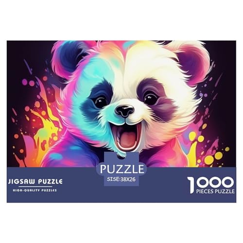 Panda Puzzles 1000 Teile Schwer Puzzle Spielzeug Lernspiel Impossible Herausforderungsspielzeug Für Erwachsene Und Kinder Ab 14 Jahren 38x26cm/1000pcs von NGGADIWEG