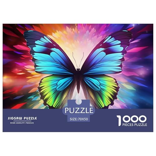 Schmetterling Puzzle 1000-teilige Schwer Puzzle Spielzeug Lernspiel Impossible Herausforderung Spielzeug Für Erwachsene Und Kinder Ab 14 Jahren 70x50cm/1000pcs von NGGADIWEG
