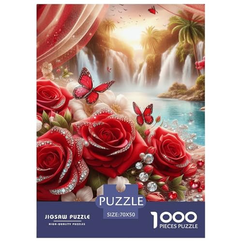 Schmetterlinge und Rosen Puzzles 1000 Teile Schwer Puzzle Spielzeug Pädagogisches Spiel Impossible Herausforderung Spielzeug Für Erwachsene Und Kinder Ab 12 Jahren 70x50cm/1000pcs Schmetterlinge und Rosen Puzzles 1000 Teile Schwer Puzzle Spielzeug Pädagogisches Spiel Impossible Herausforderung Spielzeug Für Erwachsene Und Kinder Ab 12 Jahren 70x50cm/1000pcs von NGGADIWEG