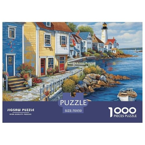 Seaside Stadt Puzzle 1000 Teile Schwer Puzzle Spielzeug Pädagogisches Spiel Impossible Herausforderung Spielzeug Für Erwachsene Und Kinder in Bewährter 70x50cm/1000pcs Seaside Stadt Puzzle 1000 Teile Schwer Puzzle Spielzeug Pädagogisches Spiel Impossible Herausforderung Spielzeug Für Erwachsene Und Kinder in Bewährter 70x50cm/1000pcs von NGGADIWEG