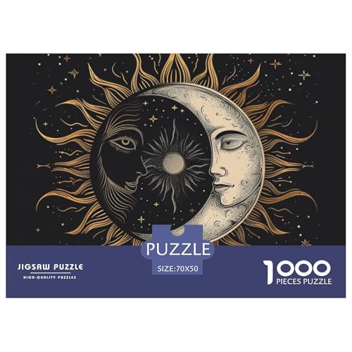Sonne und Mond Puzzles 1000 Teile Schwer Puzzle Spielzeug Pädagogisches Spiel Impossible Herausforderung Spielzeug Für Erwachsene Kinder 70x50cm/1000pcs von NGGADIWEG