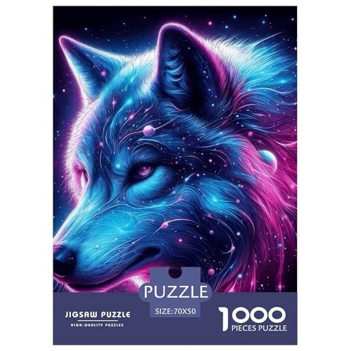 Sternenwolfkopf Puzzle 1000-teilige Schwer Puzzle Spielzeug Pädagogisches Spiel Impossible Herausforderungsspielzeug Für Erwachsene Kinder 70x50cm/1000pcs von NGGADIWEG