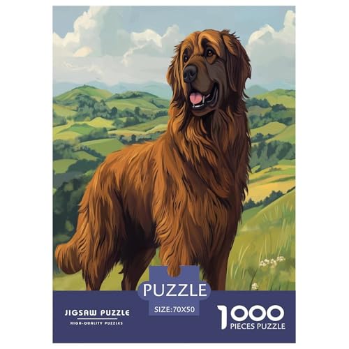 Tibetischer Mastiff Puzzles 1000 Teile Schwer Puzzle Spielzeug Lernspiel Impossible Herausforderung Spielzeug Für Erwachsene Kinder 70x50cm/1000pcs von NGGADIWEG