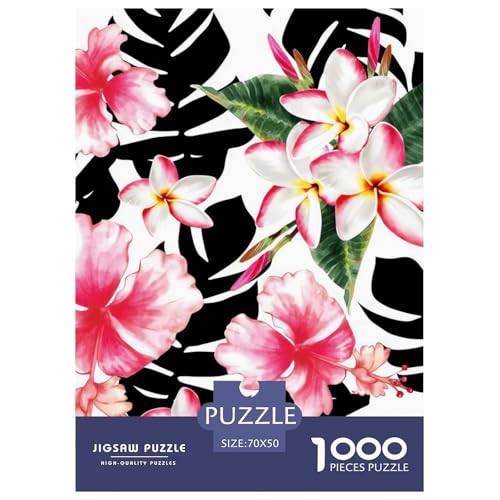 Tropische Blumen Puzzle 1000-teilige Schwer Puzzle Spielzeug Lernspiel Impossible Herausforderung Spielzeug Für Erwachsene Und Kinder Ab 12 Jahren 70x50cm/1000pcs von NGGADIWEG