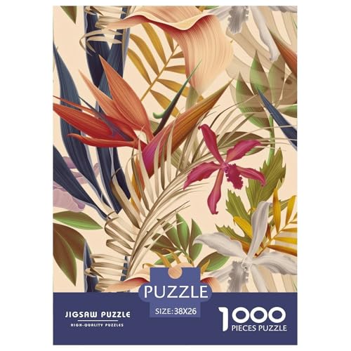 Tropische Blumen Puzzles 1000 Teile Schwer Puzzle Spielzeug Pädagogisches Spiel Impossible Herausforderungsspielzeug Für Erwachsene Und Kinder Ab 12 Jahren 38x26cm/1000pcs von NGGADIWEG