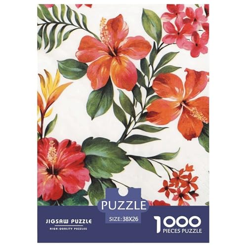 Tropische Pflanzen Puzzle 1000 Teile Schwer Puzzle Spielzeug Pädagogisches Spiel Impossible Herausforderung Spielzeug Für Erwachsene Und Kinder in Bewährter 38x26cm/1000pcs von NGGADIWEG