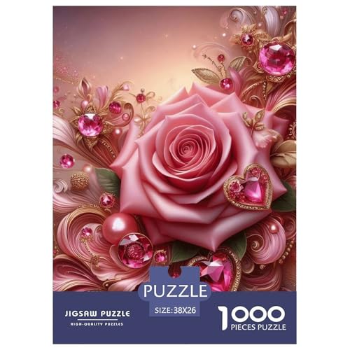 Vintage Blumen Puzzle 1000 Teile Schwer Puzzle Spielzeug Lernspiel Impossible Herausforderung Spielzeug Für Erwachsene Und Kinder Ab 12 Jahren 38x26cm/1000pcs von NGGADIWEG