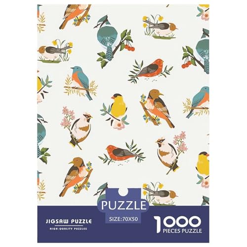 Vogel AST Blume Puzzle 1000-teilige Schwer Puzzle Spielzeug Lernspiel Impossible Herausforderungsspielzeug Für Erwachsene Kinder 70x50cm/1000pcs von NGGADIWEG