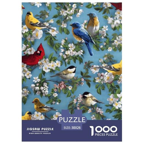 Vogelzweigblume Puzzle 1000 Teile Schwer Puzzle Spielzeug Lernspiel Impossible Herausforderungsspielzeug Für Erwachsene Und Kinder in Bewährter 38x26cm/1000pcs von NGGADIWEG
