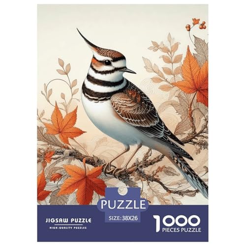 Vogelzweigblume Puzzle 1000-teilige Schwer Puzzle Spielzeug Lernspiel Impossible Herausforderung Spielzeug Für Erwachsene Kinder 38x26cm/1000pcs von NGGADIWEG