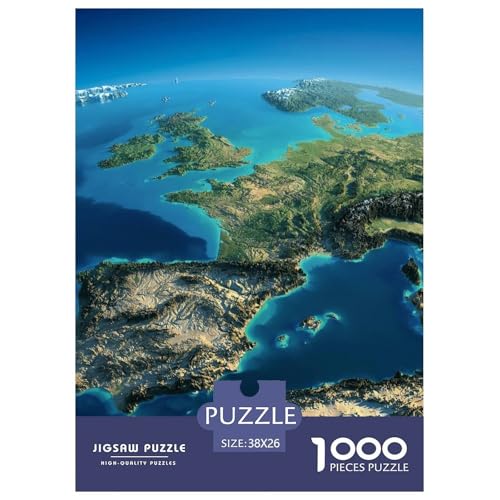 Weltkarte Puzzle 1000-teilige Schwer Puzzle Spielzeug Lernspiel Impossible Herausforderung Spielzeug Für Erwachsene Und Kinder in Bewährter 38x26cm/1000pcs von NGGADIWEG
