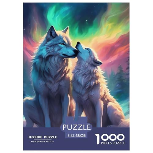 Wölfe unter der Aurora Puzzle 1000-teilige Schwer Puzzle Spielzeug Lernspiel Impossible Herausforderungsspielzeug Für Erwachsene Und Kinder in Bewährter 38x26cm/1000pcs Wölfe unter der Aurora Puzzle 1000-teilige Schwer Puzzle Spielzeug Lernspiel Impossible Herausforderungsspielzeug Für Erwachsene Und Kinder in Bewährter 38x26cm/1000pcs von NGGADIWEG