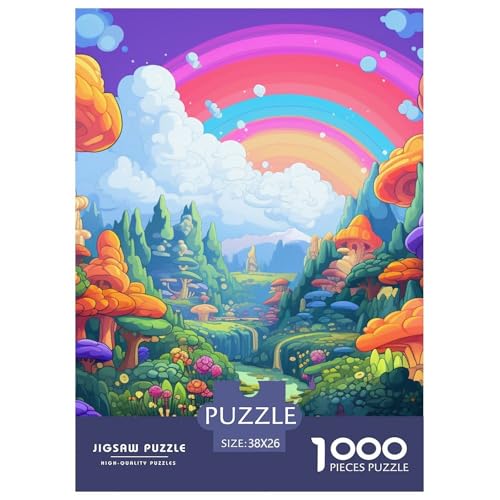 Wunderland Puzzle 1000 Teile Schwer Puzzle Spielzeug Pädagogisches Spiel Impossible Herausforderungsspielzeug Für Erwachsene Und Kinder Ab 12 Jahren 38x26cm/1000pcs von NGGADIWEG