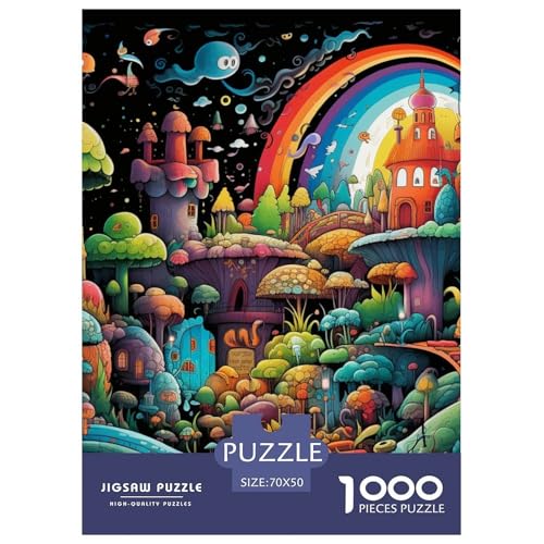 Wunderland Puzzle 1000-teilige Schwer Puzzle Spielzeug Pädagogisches Spiel Impossible Herausforderungsspielzeug Für Erwachsene Kinder 70x50cm/1000pcs von NGGADIWEG