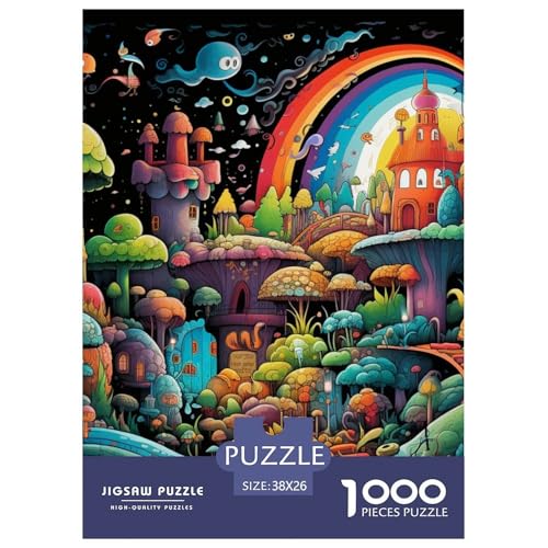 Wunderland Puzzles 1000 Teile Schwer Puzzle Spielzeug Lernspiel Impossible Herausforderungsspielzeug Für Erwachsene Kinder 38x26cm/1000pcs von NGGADIWEG