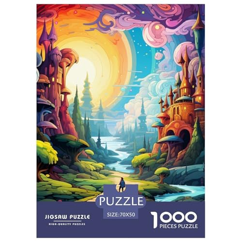 Wunderland Puzzles 1000 Teile Schwer Puzzle Spielzeug Pädagogisches Spiel Impossible Herausforderungsspielzeug Für Erwachsene Kinder 70x50cm/1000pcs von NGGADIWEG