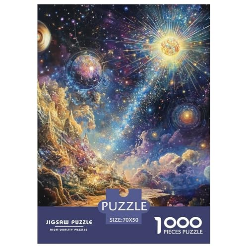 kosmische Galaxie Puzzle 1000 Teile Schwer Puzzle Spielzeug Lernspiel Impossible Herausforderungsspielzeug Für Erwachsene Kinder 70x50cm/1000pcs von NGGADIWEG