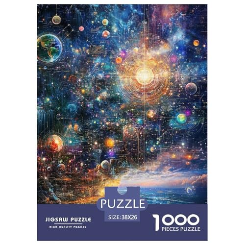 kosmische Galaxie Puzzle 1000 Teile Schwer Puzzle Spielzeug Lernspiel Impossible Herausforderungsspielzeug Für Erwachsene Und Kinder Ab 12 Jahren 38x26cm/1000pcs von NGGADIWEG