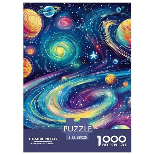 kosmische Galaxie Puzzle 1000 Teile Schwer Puzzle Spielzeug Lernspiel Impossible Herausforderungsspielzeug Für Erwachsene Und Kinder in Bewährter 38x26cm/1000pcs von NGGADIWEG
