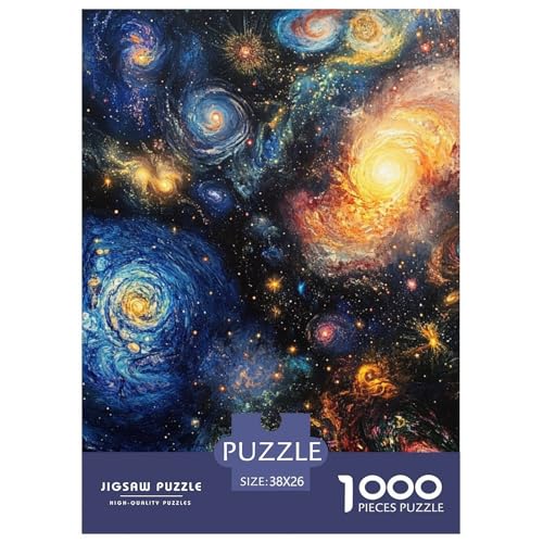 kosmische Galaxie Puzzle 1000 Teile Schwer Puzzle Spielzeug Pädagogisches Spiel Impossible Herausforderung Spielzeug Für Erwachsene Und Kinder Ab 12 Jahren 38x26cm/1000pcs von NGGADIWEG
