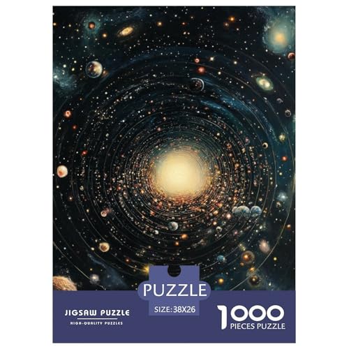 kosmische Galaxie Puzzle 1000-teilige Schwer Puzzle Spielzeug Lernspiel Impossible Herausforderungsspielzeug Für Erwachsene Und Kinder in Bewährter 38x26cm/1000pcs von NGGADIWEG