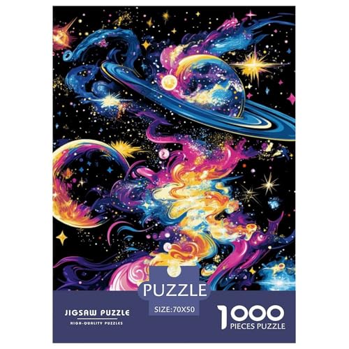kosmische Galaxie Puzzles 1000 Teile Schwer Puzzle Spielzeug Lernspiel Impossible Herausforderung Spielzeug Für Erwachsene Und Kinder in Bewährter 70x50cm/1000pcs von NGGADIWEG