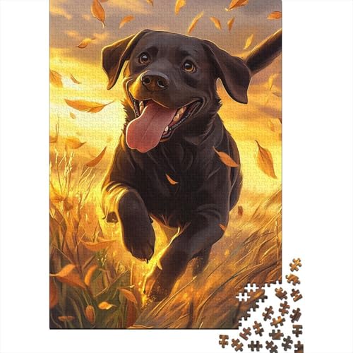 Labrador Retriever Puzzles 1000 Teile Schwer Puzzle Spielzeug Lernspiel Impossible Herausforderung Spielzeug Für Erwachsene Und Kinder in Bewährter 1000pcs (75x50cm) von NGXZBDIRT