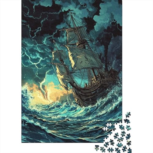 Segelboot Puzzles 1000 Teile Schwer Puzzle Spielzeug Lernspiel Impossible Herausforderungsspielzeug Für Erwachsene Und Kinder in Bewährter 1000pcs (75x50cm) von NGXZBDIRT