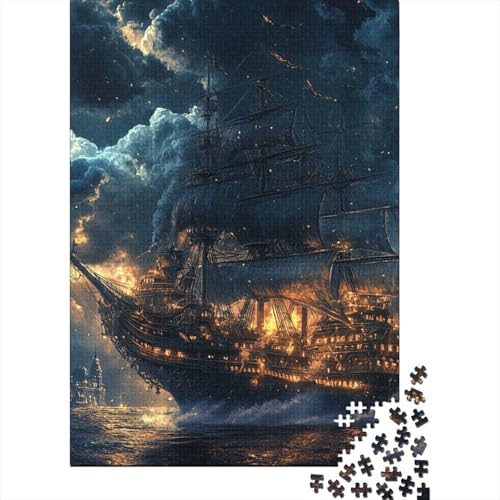 Segelboot Puzzles 1000 Teile Schwer Puzzle Spielzeug Pädagogisches Spiel Impossible Herausforderung Spielzeug Für Erwachsene Und Kinder Ab 12 Jahren 1000pcs (75x50cm) von NGXZBDIRT