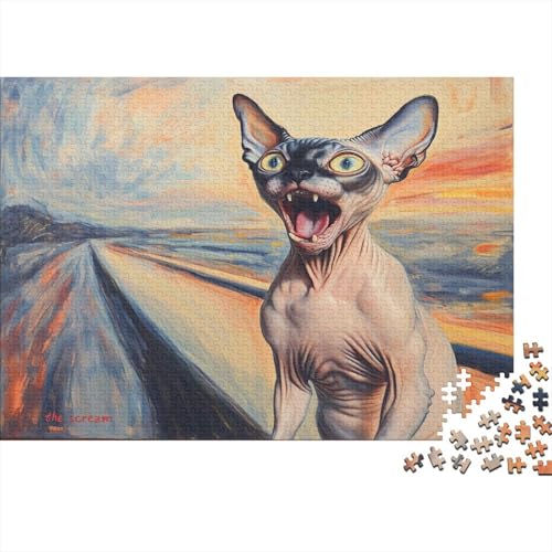Sphinx Katze Puzzle 1000 Teile Erwachsener Kniffel Spaß Für Die Ganze Familie - Abwechslungsreiche 1000 Puzzleteilige Motive Puzzle Erwachsene, Puzzel 1000pcs (75x50cm) von NGXZBDIRT