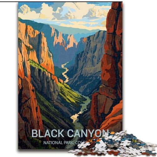 1000-teiliges Puzzle für Erwachsene und Jugendliche, Black Canyon, anspruchsvolles Spiel und Familienspiel, Wichtelgeschenke (50x75cm), 1000 Teile von NGZITNFXL