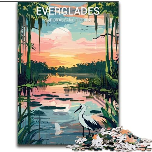 1000-teiliges Puzzle für Erwachsene und Jugendliche, Everglades-Nationalpark, anspruchsvolles Spiel und Familienspiel, Wichtelgeschenke (38x26cm), 1000 Teile von NGZITNFXL
