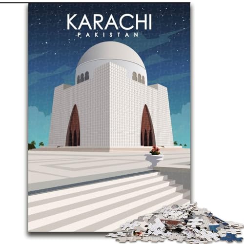 1000-teiliges Puzzle für Erwachsene und Jugendliche, Karachi, Pakistan Anspruchsvolles Spiel und Familienspiel, Wichtelgeschenke (50x75cm), 1000 Teile von NGZITNFXL