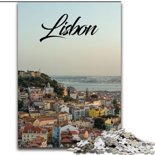 1000-teiliges Puzzle für Erwachsene und Jugendliche, Lissabon, Portugal Anspruchsvolles Spiel und Familienspiel, Wichtelgeschenke (38x26cm), 1000 Teile von NGZITNFXL