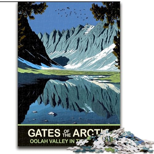 1000-teiliges Puzzle für Erwachsene und Jugendliche, Oolah Valley, Stressabbau, schwierige Herausforderung, mit passendem Poster und Quizblatt (38x26cm), 1000 Teile von NGZITNFXL