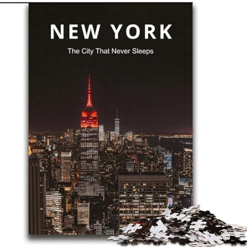 1000-teiliges Puzzle für Erwachsene und Jugendliche, Tanznacht, New York Art, Familienspiel, Stressabbau, schwierige Herausforderung, Wichtelgeschenke (38x52cm), 1000 Teile von NGZITNFXL