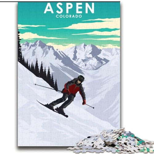 1000-teiliges Puzzle für Erwachsene und Jugendliche,Skigebiet Aspen,Colorado Hilft dem Gehirn,süchtig machendes Spielzeug zu trainieren und die Geduld der Eltern-Kind-Interaktion zu fördern 1000 Teile 1000-teiliges Puzzle für Erwachsene und Jugendliche,Skigebiet Aspen,Colorado Hilft dem Gehirn,süchtig machendes Spielzeug zu trainieren und die Geduld der Eltern-Kind-Interaktion zu fördern 1000 Teile von NGZITNFXL