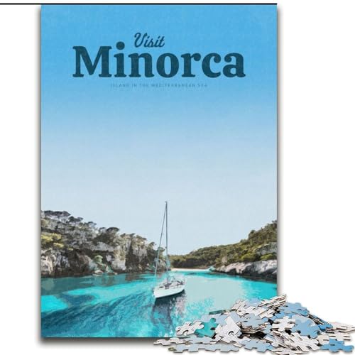 1000-teiliges Puzzle für Erwachsene und Jugendliche Besuchen Sie Menorca Anspruchsvolles Spiel und Familienspiel Wichtelgeschenke (50x75cm) 1000 Teile von NGZITNFXL