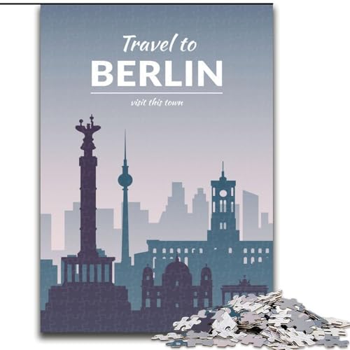 1000-teiliges Puzzle für Jugendliche, Berlin, Deutschland, Lernspiele, Lernspiel für Geburtstag, Weihnachten für und ab 14 Jahren (38x26cm), 1000 Teile von NGZITNFXL
