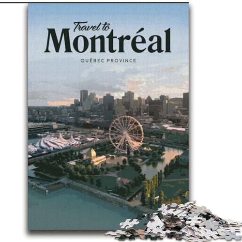 1000-teiliges Puzzle für Teenager, Besuch von Montreal, Lernspiele, Lernspiel für Geburtstag, Weihnachten für und ab 14 Jahren (38x52cm), 1000 Teile von NGZITNFXL