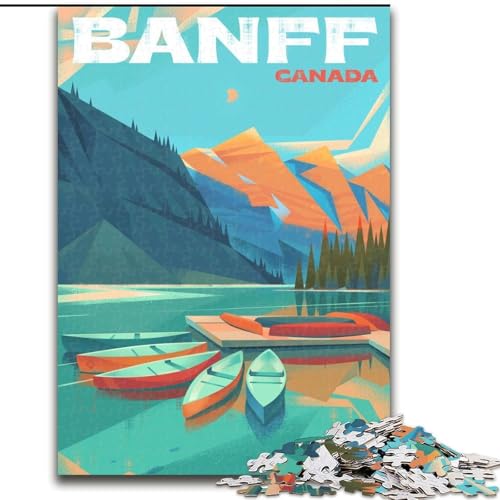 1000-teiliges Puzzle für Teenager, Geschenke, Banff-Nationalpark-Poster, anspruchsvolles Spiel und Familienspiel, EIN Kunstwerk für 14-Jährige (38x26cm), 1000 Teile von NGZITNFXL