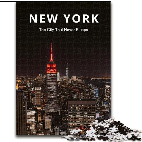 1000-teiliges Puzzle für Teenager, Tanznacht, New York, Kunst, Lernspiele, Heimdekoration, Lernspiel für Geburtstag, Weihnachten (50x75cm), 1000 Teile von NGZITNFXL