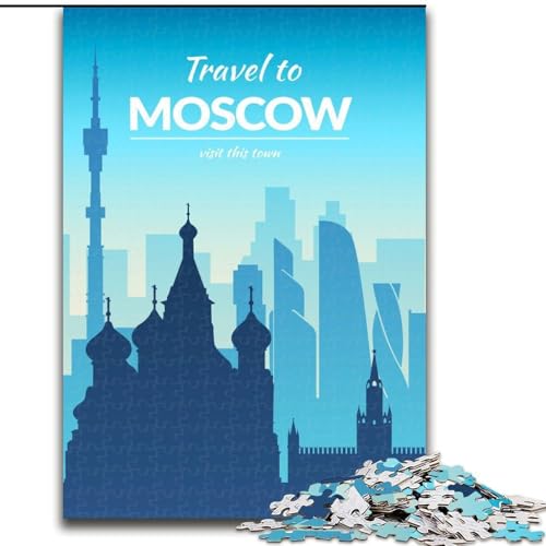 Puzzle 1000 Teile für Erwachsene, Moskau, Russland Anspruchsvoll zu vervollständigen, Aber lustig und humorvoll Einzigartige Heimdekoration und Geschenke (38x26cm), 1000 Teile von NGZITNFXL