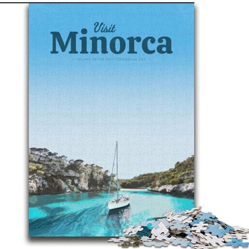 Puzzle 1000 Teile für Teenager, Besuchen Sie Menorca, Schwierige, Schwere Geschenke für Freunde und Familie, Geeignet für Und 14 (38x52cm) 1000pcs von NGZITNFXL