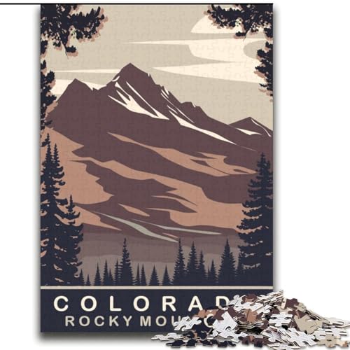 Puzzle 1000 Teile für Teenager Morgen in Colorado, schwierige Geschenke für Freunde und Familie, geeignet für Kinder ab 14 Jahren (38x52cm), 1000 Teile von NGZITNFXL