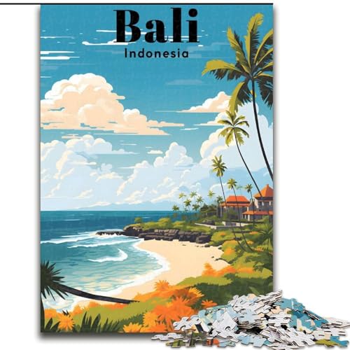 Puzzle für Erwachsene, 1000 Teile, Bali, Indonesien, Reise-Denkspiel, Wanddekoration, einzigartige Geburtstags (50x75cm), 1000 Teile von NGZITNFXL