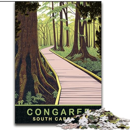 Puzzle für Erwachsene, 1000 Teile, Congaree Trail, geeignet für Personen ab 14 Jahren, Lernspiel, Herausforderung, Spielzeug, Geschenk zum Geburtstag (38x26cm), 1000 Stück von NGZITNFXL